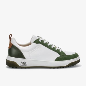 (Value Pick) 람다골프화 타구스 화이트바질그린 남성골프화 클래식 명품 스니커즈 스파이크리스