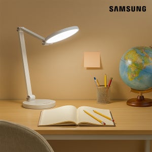 삼성전자 LED 스탠드 데스크 램프 터치버튼 밝기색온도 조도 각도 조절 학생 조명