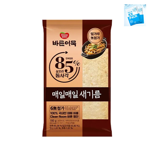 동원 <b>바른</b>어묵 85% 실꼬리돔 사각 180g