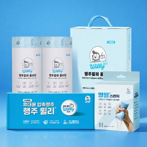 [자취갓성비] 행주윌리 롤타입, 열일스펀지 세트상품