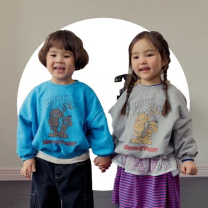 한스 26봄 미우퍼피맨투맨 XS-JM 키즈 주니어