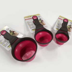 [몽도르프] 반려동물 집게형 사료계량컵 핑크(S/M/L) /사료컵 / 사료스쿱