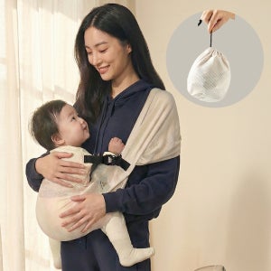 꿀잠 포켓 사이드 힙시트 아기띠 휴대용 초경량 포대기 메쉬