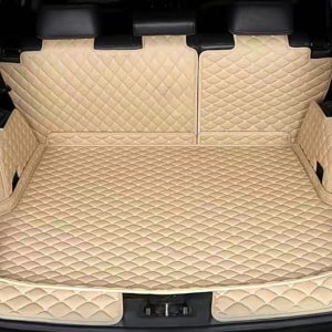 럭키카 매트 차박 방수 가죽 싼타페MX5, 6인승, 아이보리