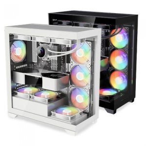 DAVEN AQUA 스쿠버 ARGB BTF 블랙 미들타워 PC케이스