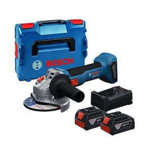 보쉬 그라인더 GWS 18V-8 충전 그라인더 브러시리스 100mm 세트 18V 5.0Ah