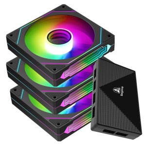 세고텝 NR12 ARGB PWM 리버스 저소음 쿨링팬 120mm 3팩+키트 블랙