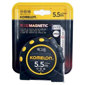맥그립 코메론 자석줄자 5.5M KMC-32D 양면눈금 고정 도구 측정