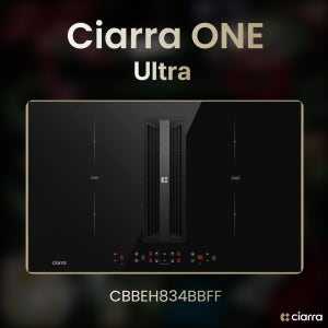 시아라 후드일체형 인덕션 울트라 4구 다운드래프트 빌트인 전기레인지 5단계 플라즈마 UV-C 공기정화 CBBEH834BBFF 무료설치