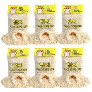 햄스터 아스펜 베딩 햄찌 용품 쉐이빙 먼지제거 저알러지 천연나무 은신처 탈취효과 바닥재 소동물 10L 6개