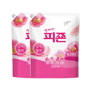 피죤 강력탈취 섬유유연제 2300ml X 2개 핑크로즈