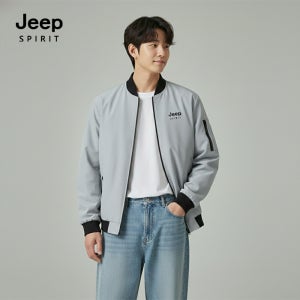 JEEP SPIRIT 캐주얼 시보리 집업점퍼 그레이 (JSSPJK168)