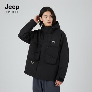 JEEP SPIRIT 공용 방수방풍 기능성 빅포켓점퍼 블랙 (JSSPJK1)