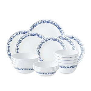 코렐 올드타운블루 4인 18P 원형 홈세트 / 그릇 식기세트 예쁜접시 신혼부부 혼수 결혼 집들이 선물