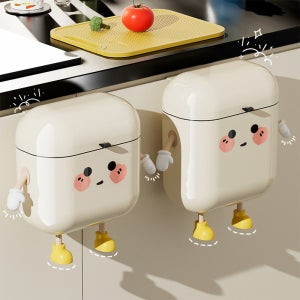 KUAHAI 냄새차단 걸이식 다용도 쓰레기통 주방 공중부양 휴지통 9L, 1개