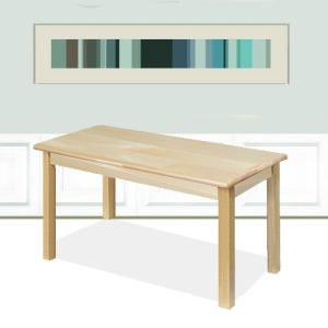 원목 자작나무 입식책상 사각 1조각(사각다리)