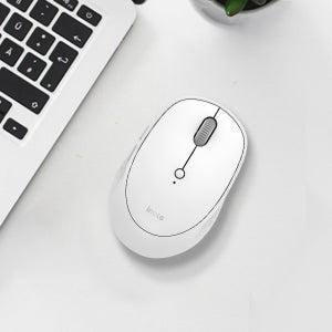 아이노트 M508R 저소음 무선 마우스 5버튼 DPI 조절 뛰어난 그립감 화이트