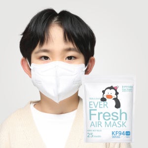 에버프레쉬 KF94 에어 마스크 새부리형 소형 지퍼백 대용량 화이트, 50매