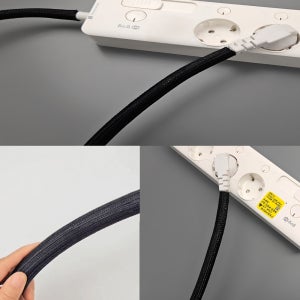 잘라쓰는 선정리 튜브 사무실 컴퓨터 케이블 전기선 보호 커버 일반타입 블랙 13mm 5M