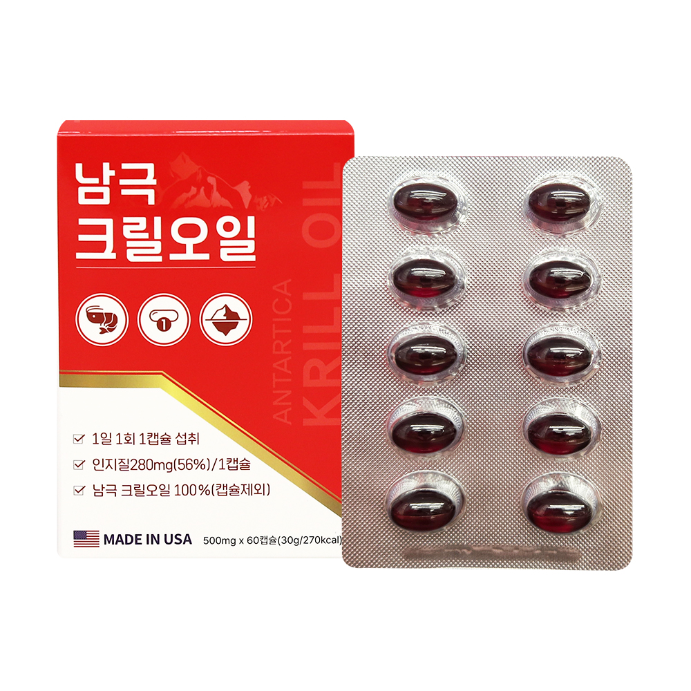 MESHOP 남극 크릴오일 영양제 고급 1000mg 비타민 건강 1개