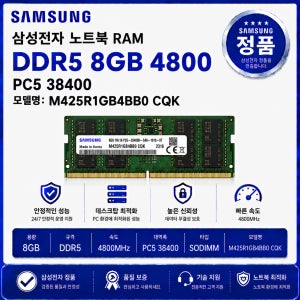 삼성 노트북 RAM DDR5 8GB 4800 PC5 38400 M425R1GB4BB0 CQK