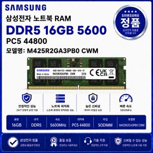 삼성 DDR5 노트북 RAM 16GB 5600 PC5 44800