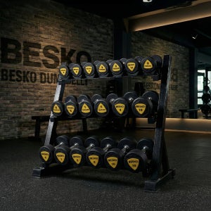 베스코 덤벨 프레스 아령 덤벨 세트 홈짐 덤벨 거치대 3kg
