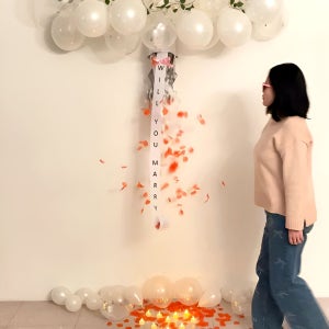 셀프 프로포즈 이벤트 용품 풍선 가랜드 세트 결혼 신혼 집 답 선물 박스 패키지