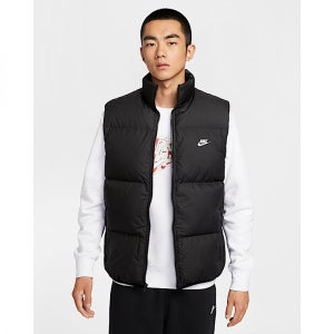 나이키 스포츠웨어 클럽 남성 써마 핏 다운 패딩 조끼 - 블랙/화이트 IB2978-010