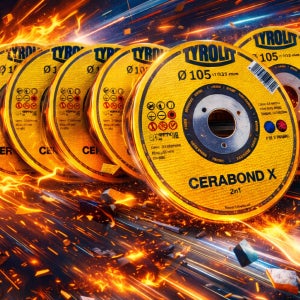 티롤릿 세라본드 절단석 저진동 고성능 세라믹 그라인더날 105mm(4인치) 10개입