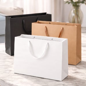 대형 두꺼운 고급 무지 쇼핑백 주문 제작 종이백 선물용 소량인쇄 검정 크라프트 화이트 1호