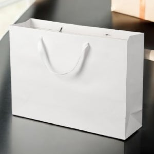 대형 두꺼운 화이트 기본 고급 무지 쇼핑백 주문 제작 종이백 선물용 소량 인쇄