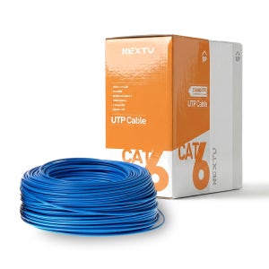 넥스트유 CAT6 UTP 랜 드럼박스 케이블 인터넷 연결 선 랜플로 C2 300m, 블루