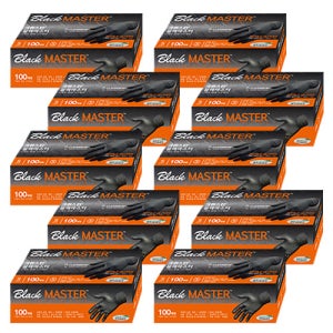 크린스킨 블랙마스터 니트릴 장갑 6.3g 100매 위생 식품 정비 미용 L(대형), 100개