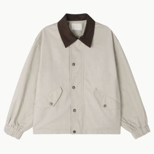 카라 배색 투웨이 워크 숏 자켓