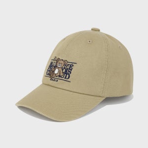 [마리떼키즈] KIDS FLOWER BEAR CLASSIC LOGO BALL CAP beige