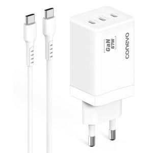 GaN 67W PD PPS C타입만 3포트 노트북 멀티충전기 CtoC 케이블 포함 (대량 구매 가능)