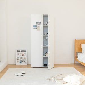 퓨어 시스템 수납 행거 터치/손잡이 옷장 800 멀티 선반 행거장