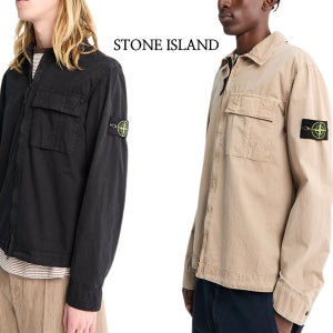 스톤아일랜드 집업 오버셔츠 자켓 와펜 패치 셔츠 남녀공용