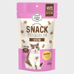 캣퓨어 고양이 이빨과자 비스켓 고양이 구강관리 치석제거 간식 오리지널, 60g, 5개