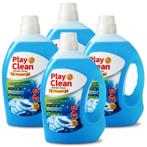 플레이클린 액체 세탁세제 실내건조 쉰냄새 땀냄새 얼룩제거 고농축 대용량 약알칼리 3L 4개