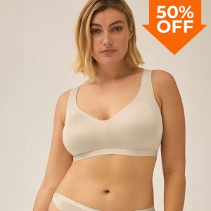 [브라샵로라] 나투라나 실키 심리스 N/W 라이트 미니마이저 - 라이트 베이지 / 큰가슴 큰컵 빅사이즈 E컵 F컵 H컵 I컵