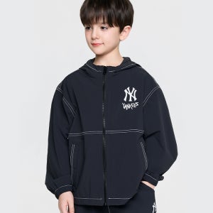 [MLB 키즈] 스트릿 코듀라 립스탑 스티치 바람막이 NY (Black) 7AWJB0261
