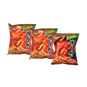 농심 새우깡 해피팩 3번들 매운새우깡 70g 1개 + 새우깡 70g 2개