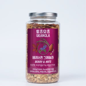 토츠오츠 병 피칸블루베리 그래놀라 오트밀 통곡물 시리얼 350g, 1개 (고단백 수제)