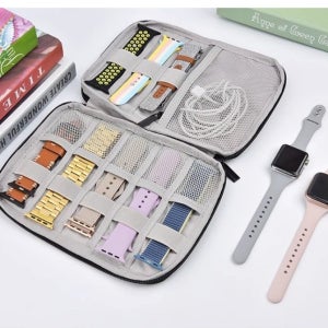 스마트 워치 스트랩 보관함 보관 시계 가방 깔끔한 정리 파우치 수납 시계줄 밴드 소형 블랙