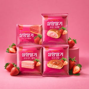 삼립 국내산 설향딸기빵 9봉 택(크림빵/요팡/샌드/꾸덕파이)