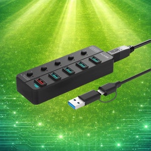 이지넷 USB-A 5포트확장 10Gbps USB3.2 유전원허브 NEXT-UH345-10G