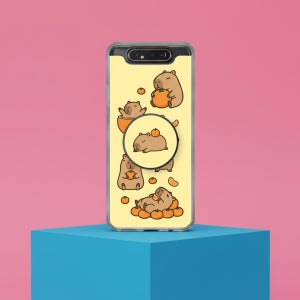 카드 수납 스마트톡 세트 갤럭시 A80 젤리케이스 바라바라 카피바라 귤귤바라