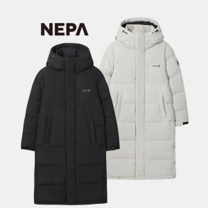 네파 남여공용 25F/W 기능성 2Layer 이중지퍼 베이직한 후드형 롱 다운 자켓